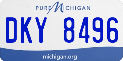 MI license plate DKY8496