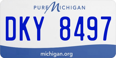 MI license plate DKY8497