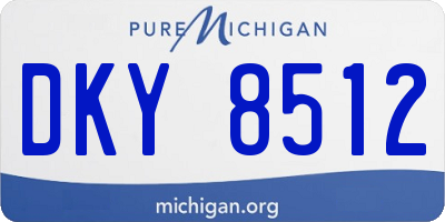MI license plate DKY8512