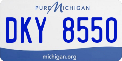 MI license plate DKY8550