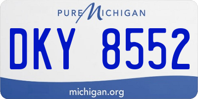 MI license plate DKY8552