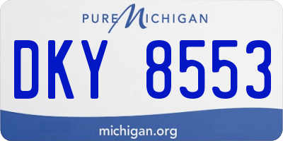 MI license plate DKY8553