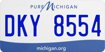 MI license plate DKY8554