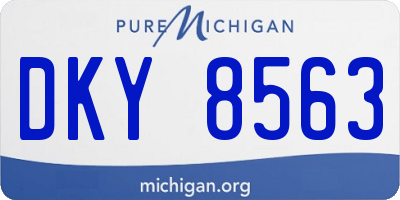 MI license plate DKY8563
