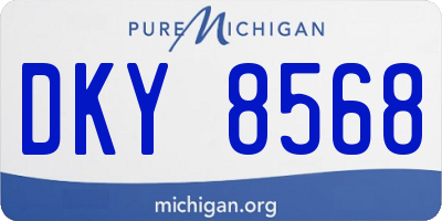 MI license plate DKY8568