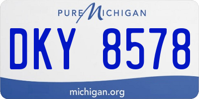 MI license plate DKY8578