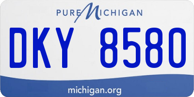 MI license plate DKY8580