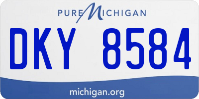 MI license plate DKY8584