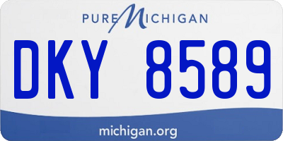 MI license plate DKY8589