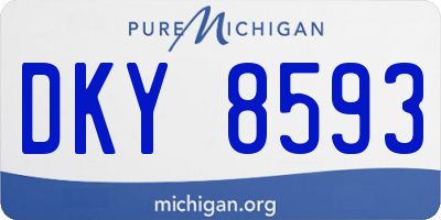 MI license plate DKY8593