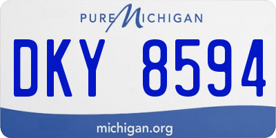 MI license plate DKY8594