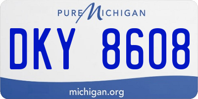 MI license plate DKY8608