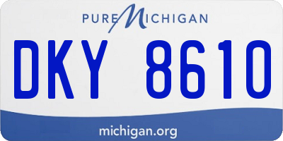 MI license plate DKY8610