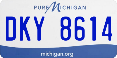 MI license plate DKY8614