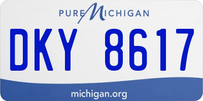MI license plate DKY8617