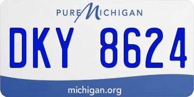 MI license plate DKY8624
