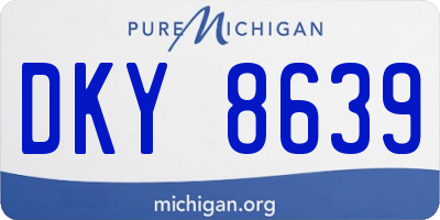 MI license plate DKY8639