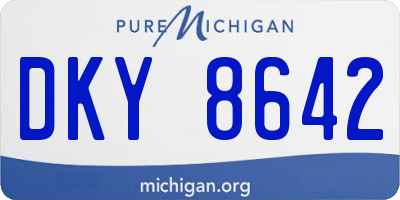 MI license plate DKY8642