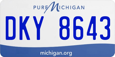 MI license plate DKY8643