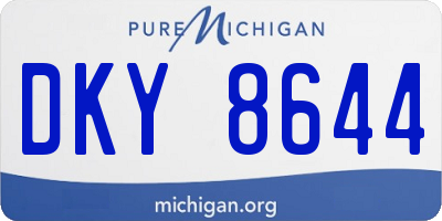 MI license plate DKY8644