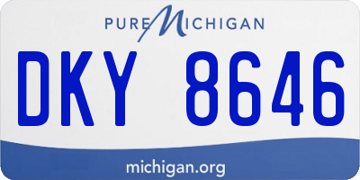 MI license plate DKY8646