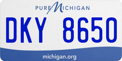 MI license plate DKY8650