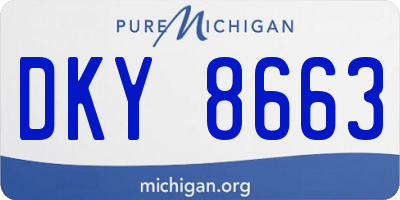 MI license plate DKY8663