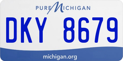 MI license plate DKY8679