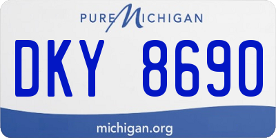 MI license plate DKY8690