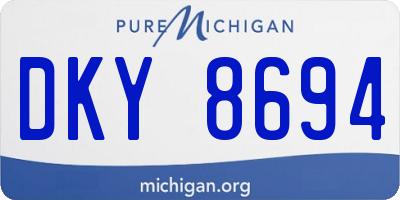 MI license plate DKY8694