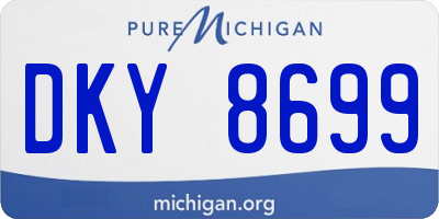 MI license plate DKY8699