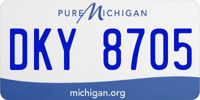 MI license plate DKY8705