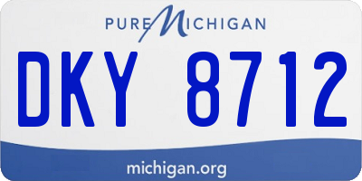 MI license plate DKY8712