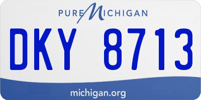 MI license plate DKY8713