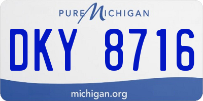 MI license plate DKY8716