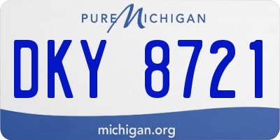 MI license plate DKY8721