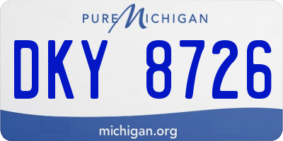 MI license plate DKY8726