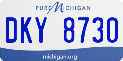 MI license plate DKY8730