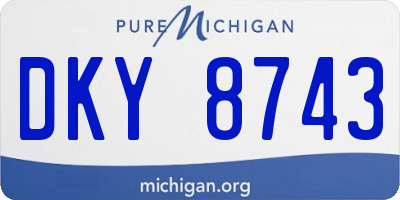 MI license plate DKY8743