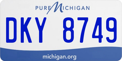 MI license plate DKY8749