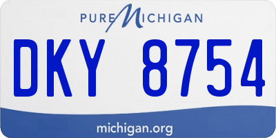 MI license plate DKY8754