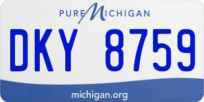 MI license plate DKY8759