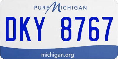 MI license plate DKY8767
