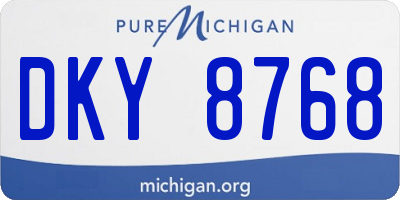 MI license plate DKY8768