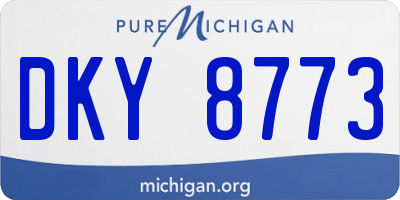 MI license plate DKY8773