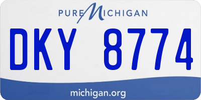 MI license plate DKY8774