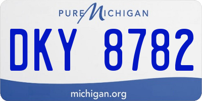MI license plate DKY8782