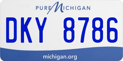 MI license plate DKY8786