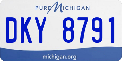 MI license plate DKY8791