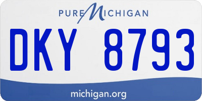 MI license plate DKY8793